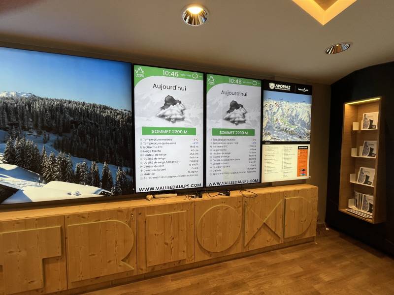 Installation écrans en station de ski